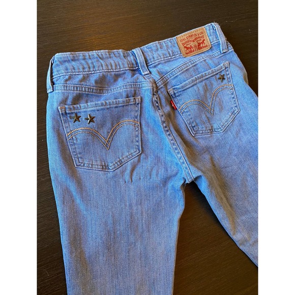 Levi's 535 Skinny Denim with Hearts and Stars, Size 27 - Picture 3 of 4